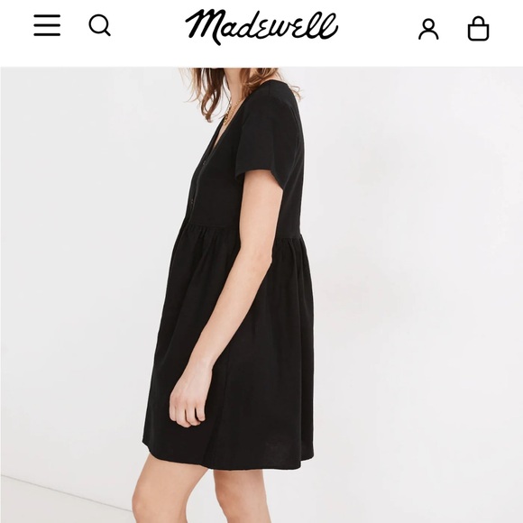 Madewell Airy Linen Blend Button-Down Dress - Picture 2 of 13